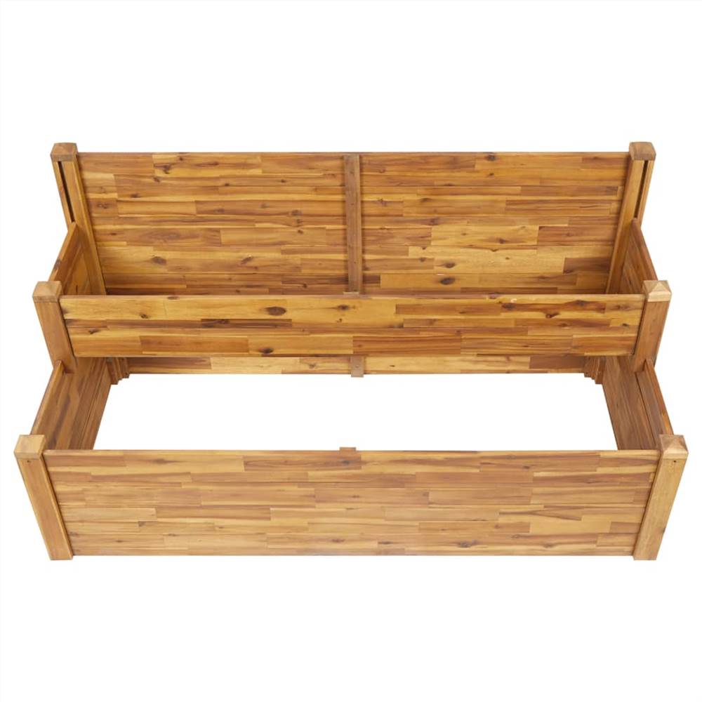 2-Tier Garden Planter 160x75x84 cm Solid Acacia Wood