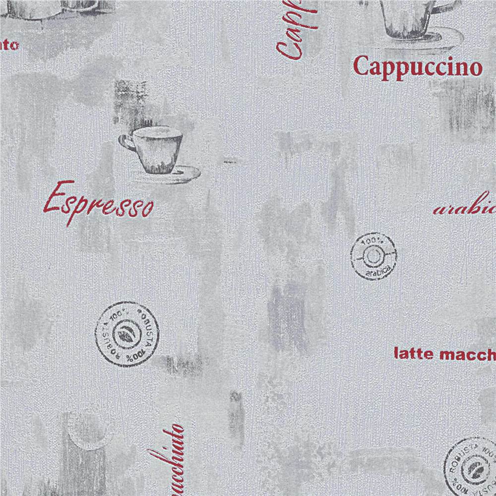 2 pcs Non-woven Wallpaper Rolls White 0.53x10 m Coffee