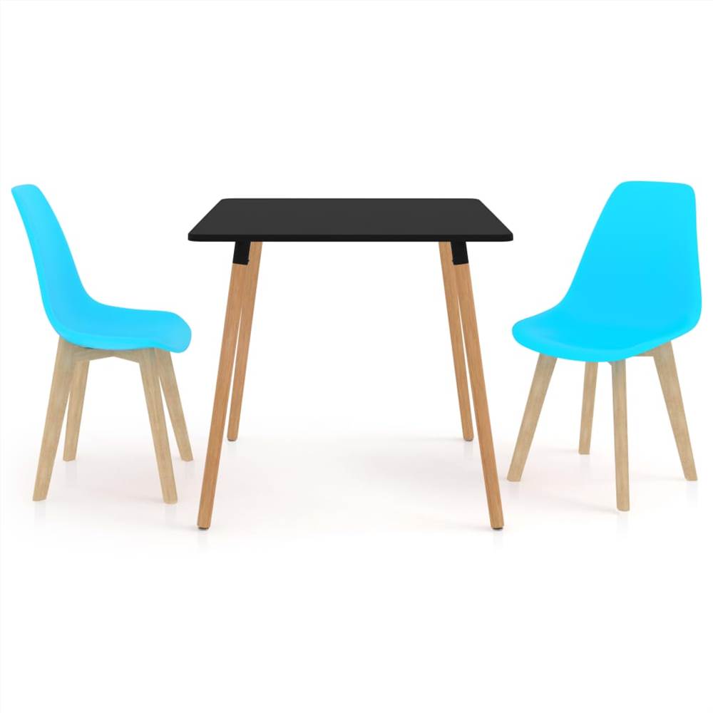 3 Piece Dining Set Blue