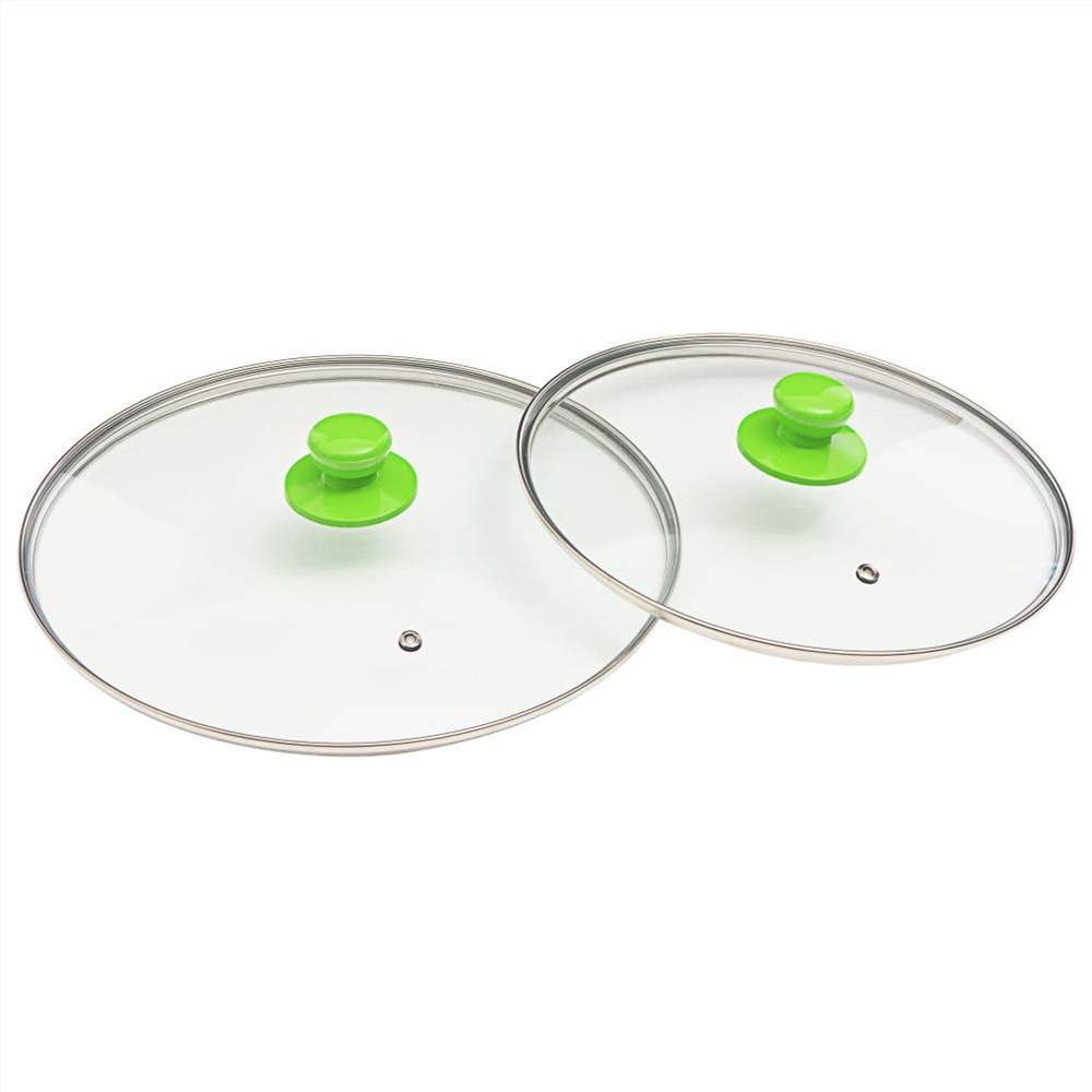 5 Piece Frying Pan Set Green Aluminium