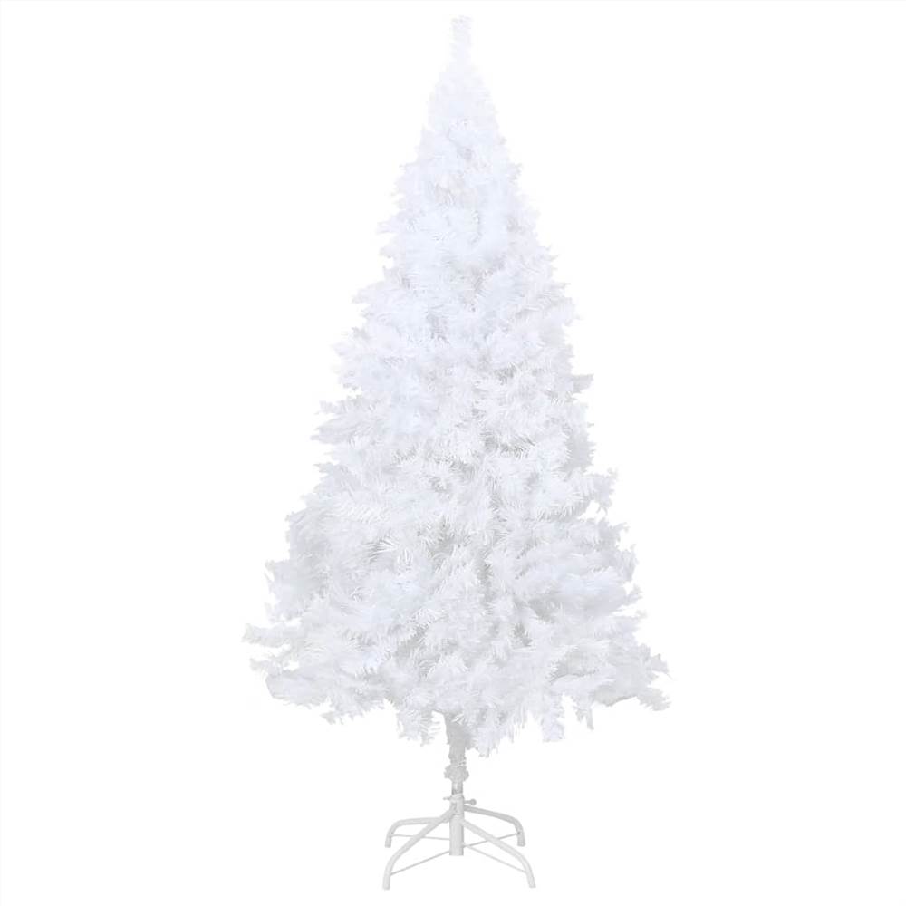 Artificial Christmas Tree with Thick Branches White 150 cm PVC