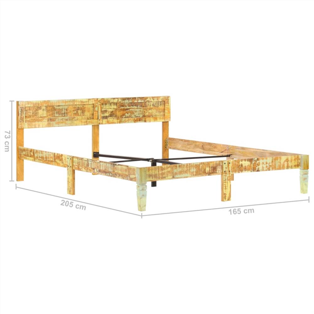 Bed Frame Solid Reclaimed Wood 160x200 cm