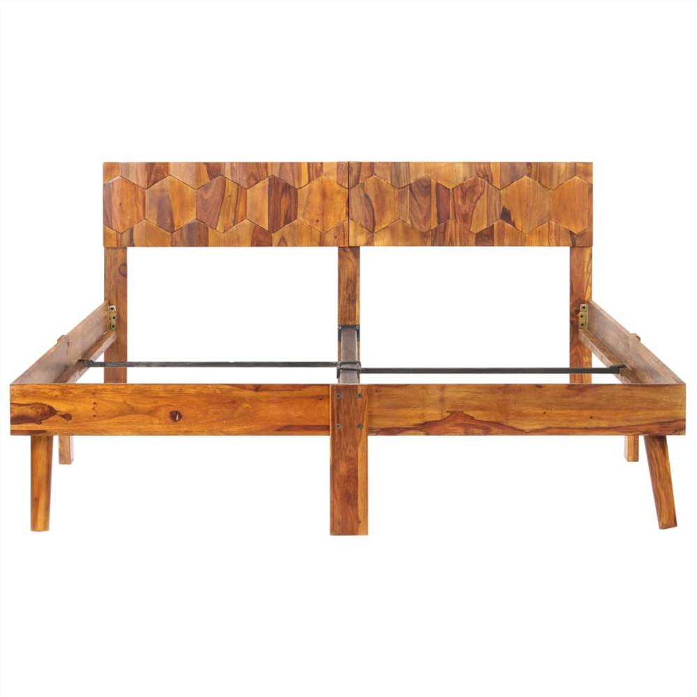 Bed Frame Solid Sheesham Wood 140x200 cm