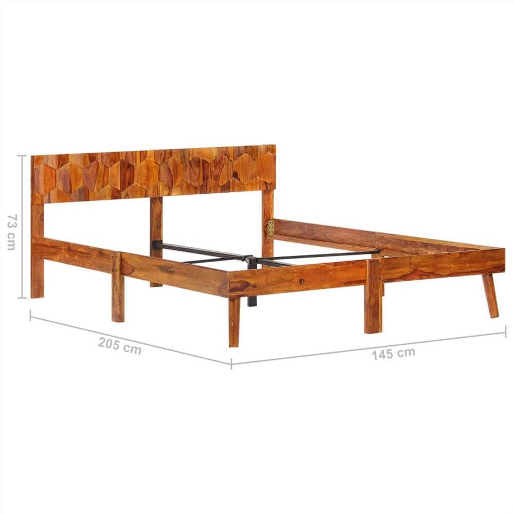 Bed Frame Solid Sheesham Wood 140x200 cm