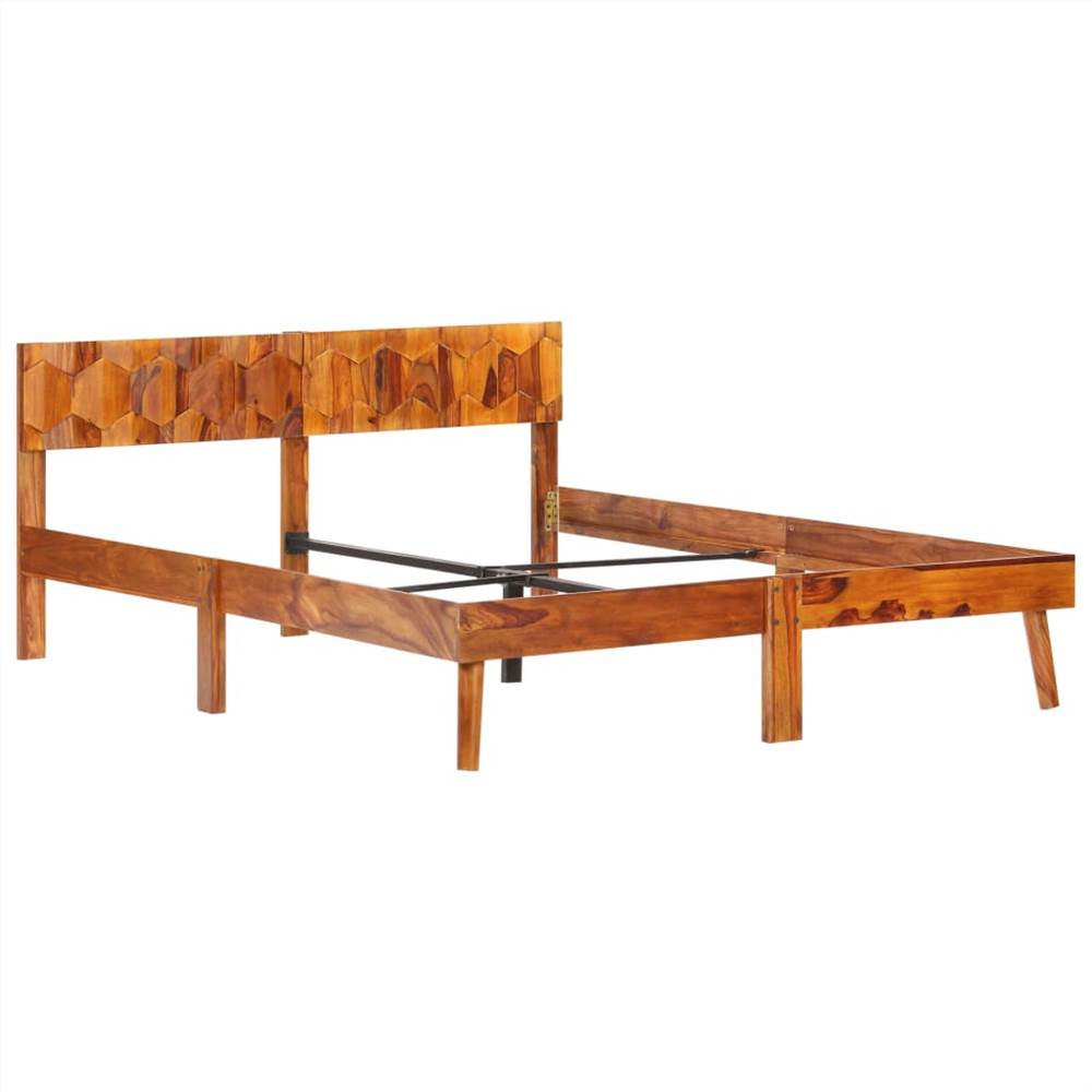 Bed Frame Solid Sheesham Wood 140x200 cm