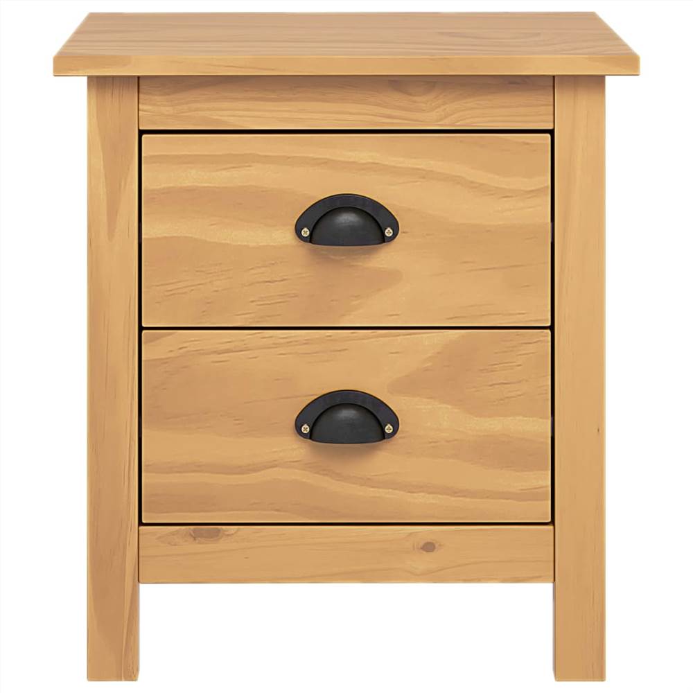 Bedside Cabinet "Hill Range" 46x35x49.5 cm Solid Pine Wood
