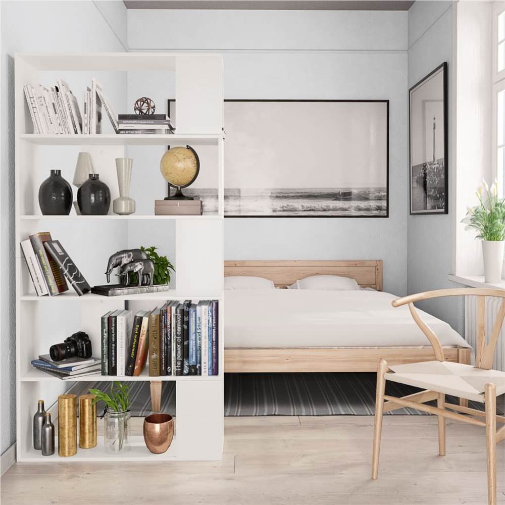 Book Cabinet/Room Divider White 80x24x159 cm Chipboard