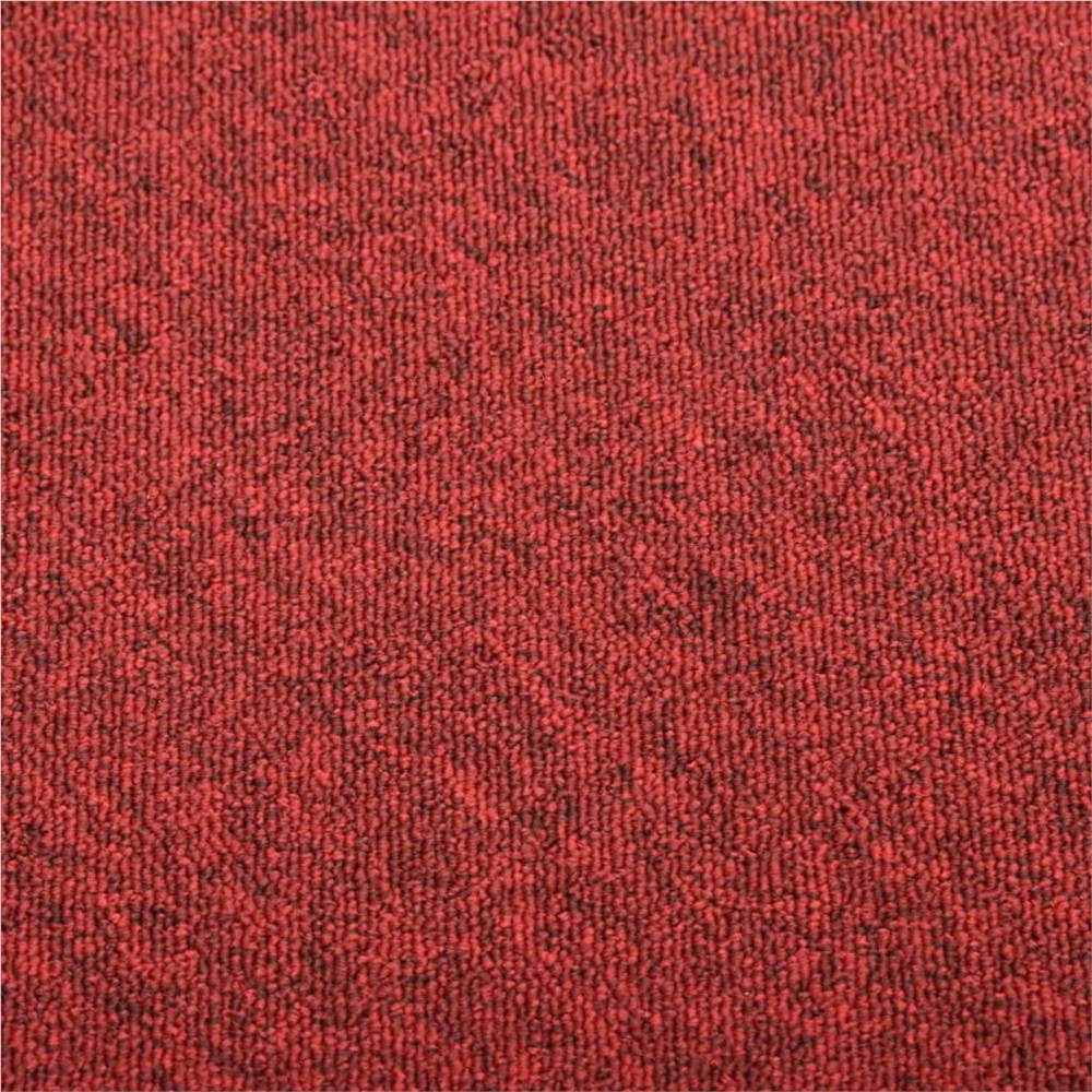 Carpet Floor Tiles 20 pcs 5 m² 50x50 cm Red