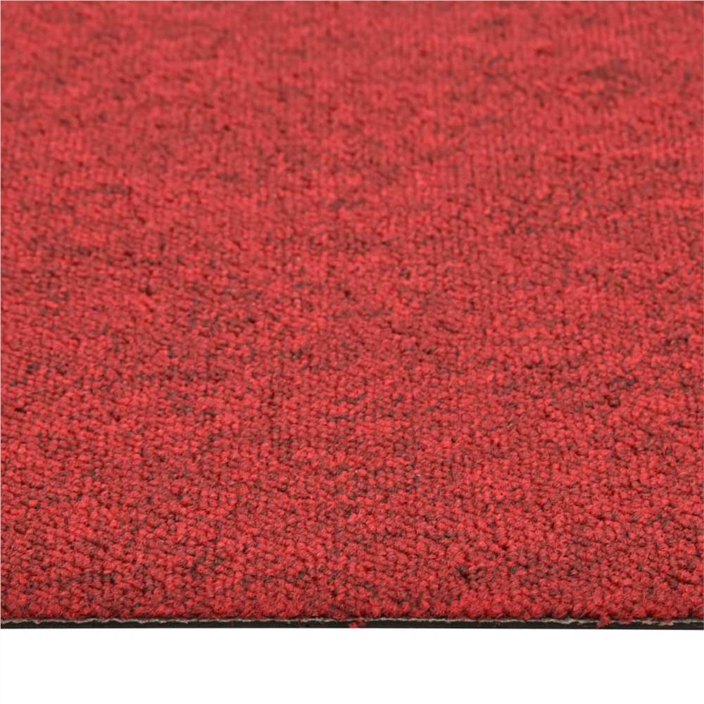 Carpet Floor Tiles 20 pcs 5 m² 50x50 cm Red