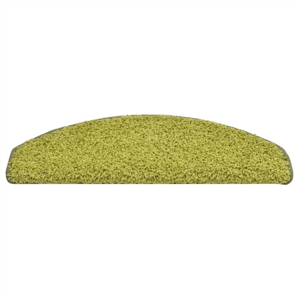 Carpet Stair Treads 15 pcs Green 65x21x4 cm