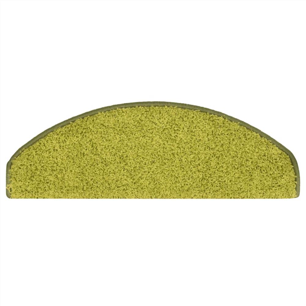 Carpet Stair Treads 15 pcs Green 65x21x4 cm