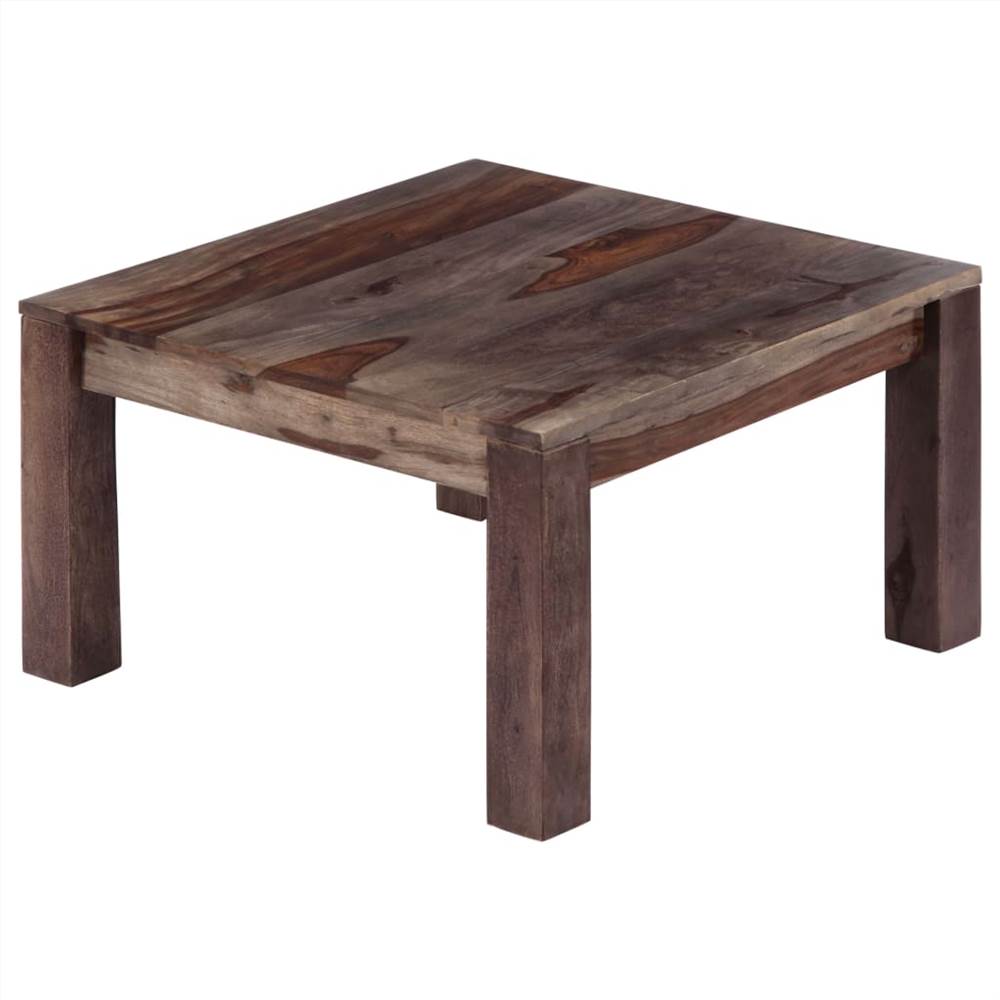 Coffee Table Grey 60x60x35 cm Solid Sheesham Wood
