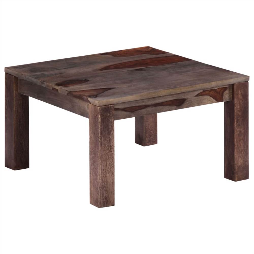 Coffee Table Grey 60x60x35 cm Solid Sheesham Wood