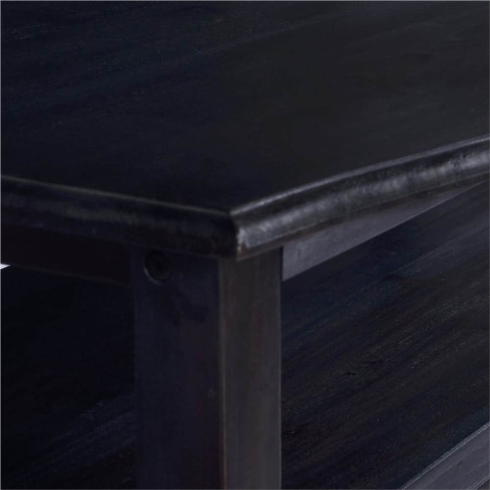 Coffee Table Light Black Coffee 90x50x40 cm Solid Mahogany Wood