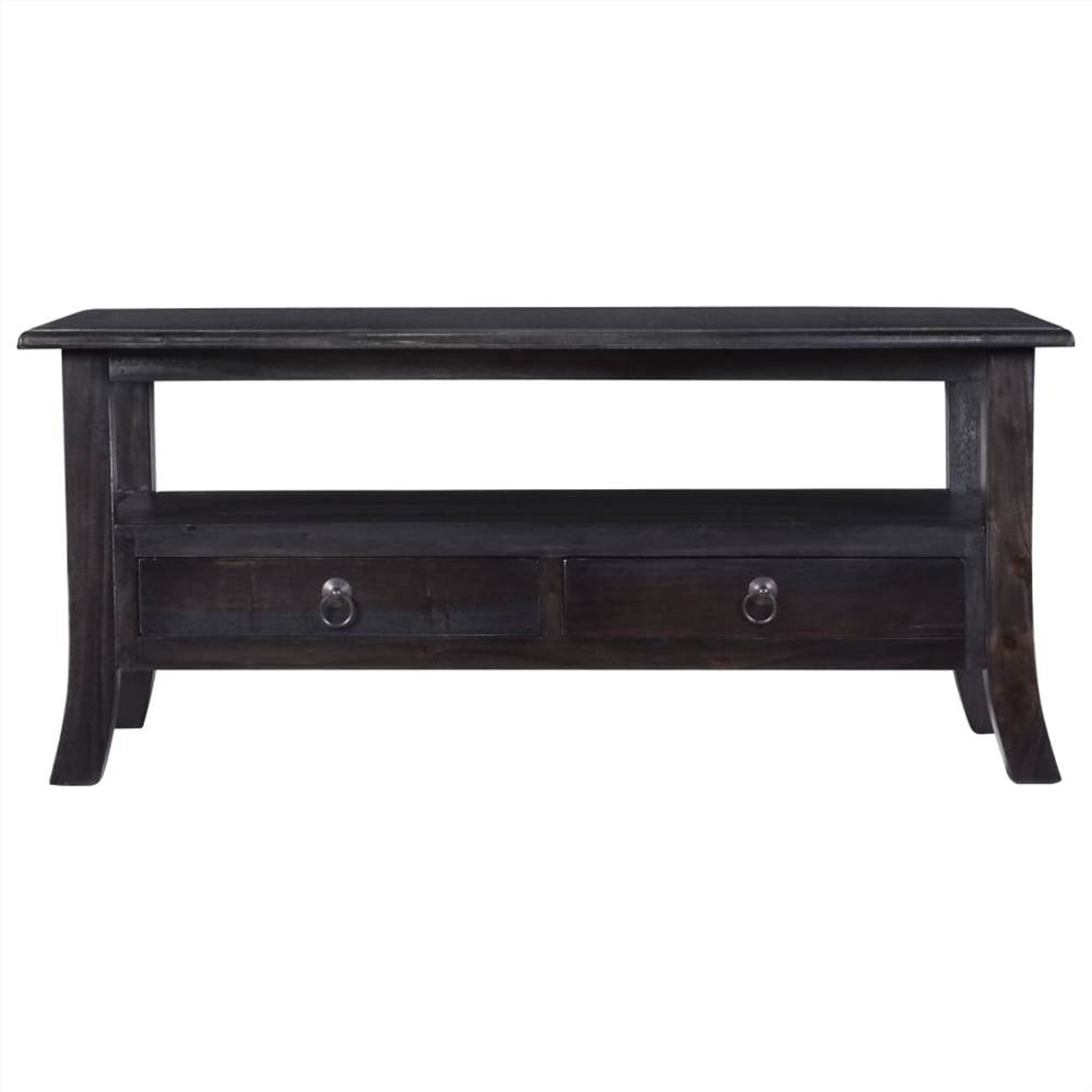 Coffee Table Light Black Coffee 90x50x40 cm Solid Mahogany Wood