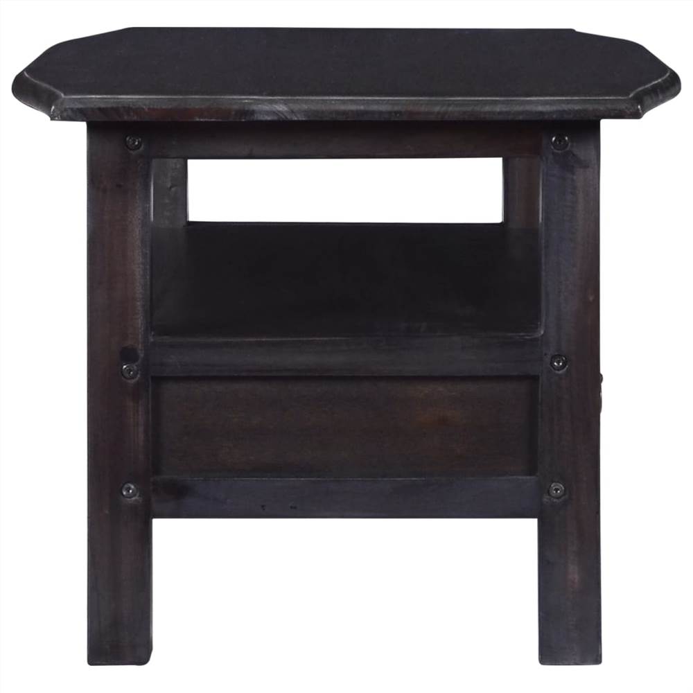 Coffee Table Light Black Coffee 90x50x40 cm Solid Mahogany Wood