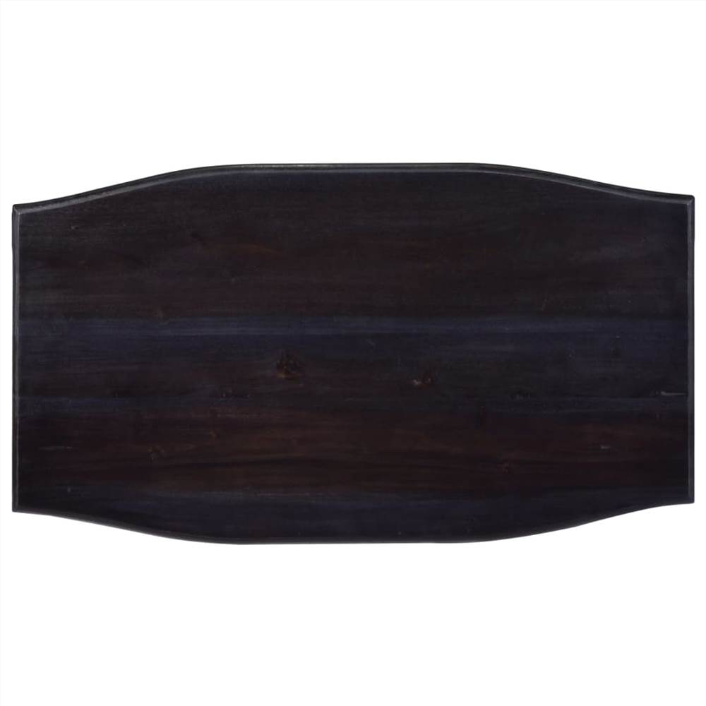 Coffee Table Light Black Coffee 90x50x40 cm Solid Mahogany Wood