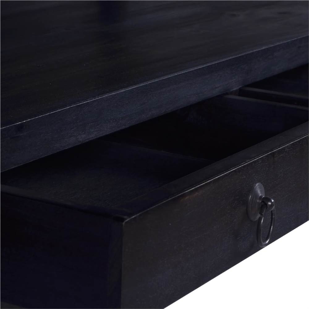 Coffee Table Light Black Coffee 90x50x40 cm Solid Mahogany Wood