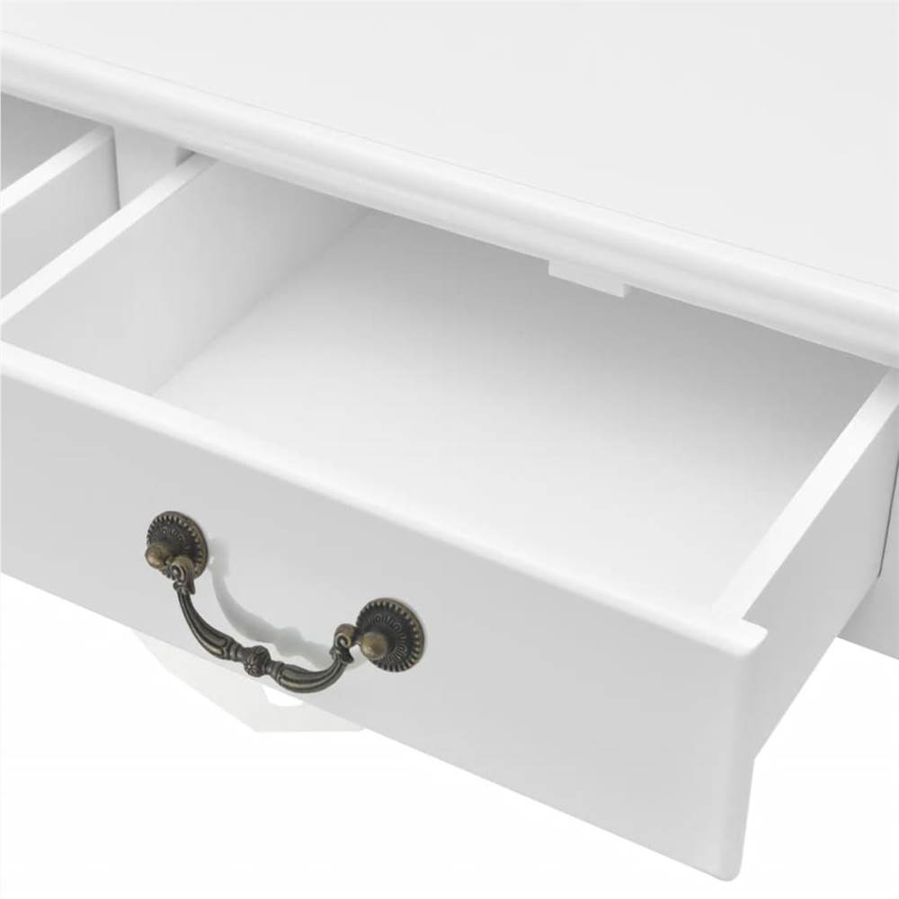 Coffee Table with 4 Drawers White