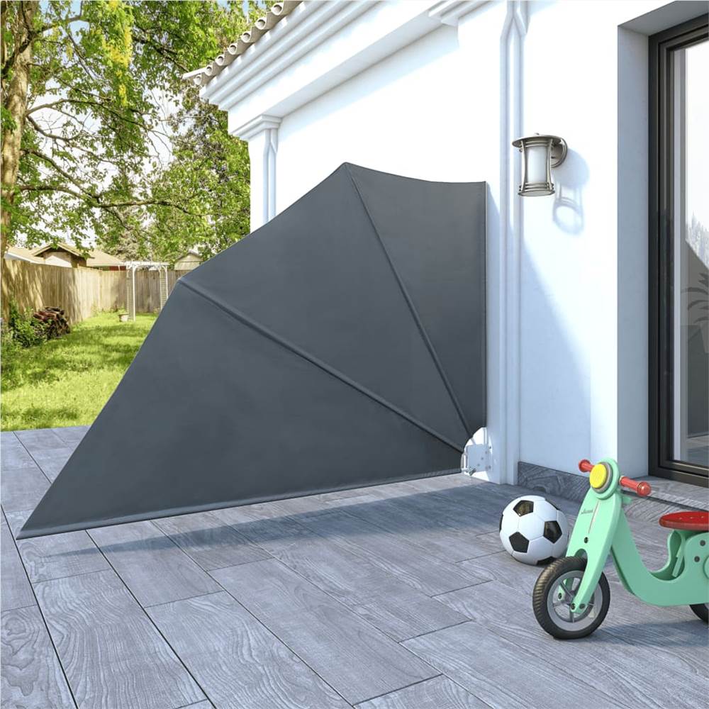Collapsible Balcony Side Awning Grey 160x240 cm
