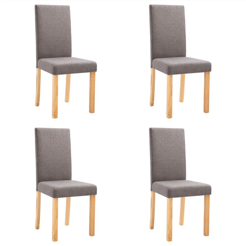 Dining Chairs 4 pcs Taupe Fabric