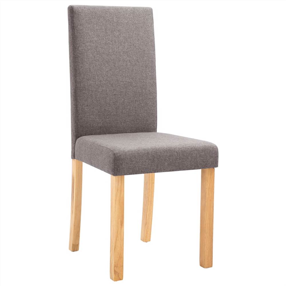Dining Chairs 4 pcs Taupe Fabric