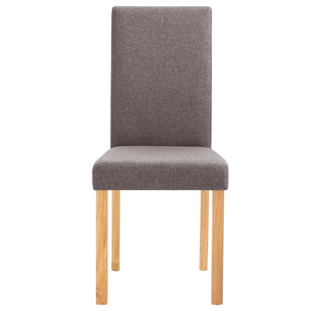 Dining Chairs 4 pcs Taupe Fabric