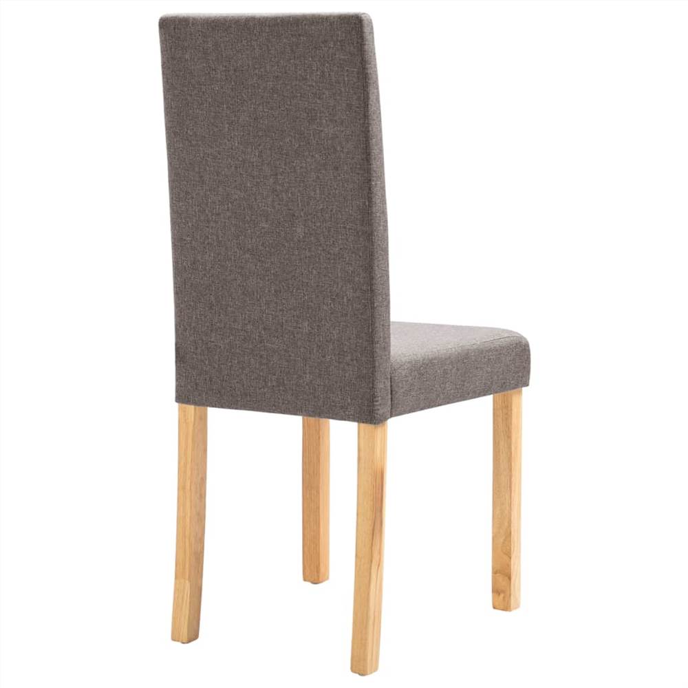 Dining Chairs 4 pcs Taupe Fabric