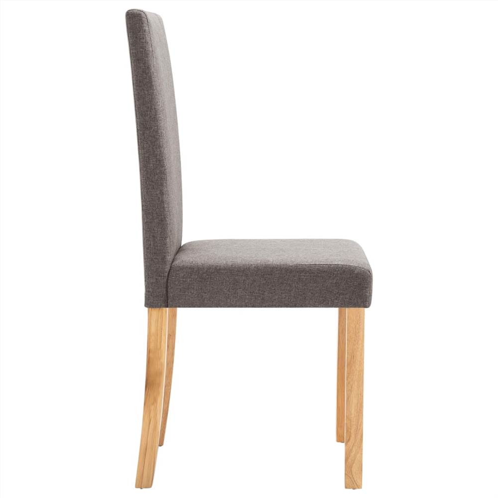 Dining Chairs 4 pcs Taupe Fabric