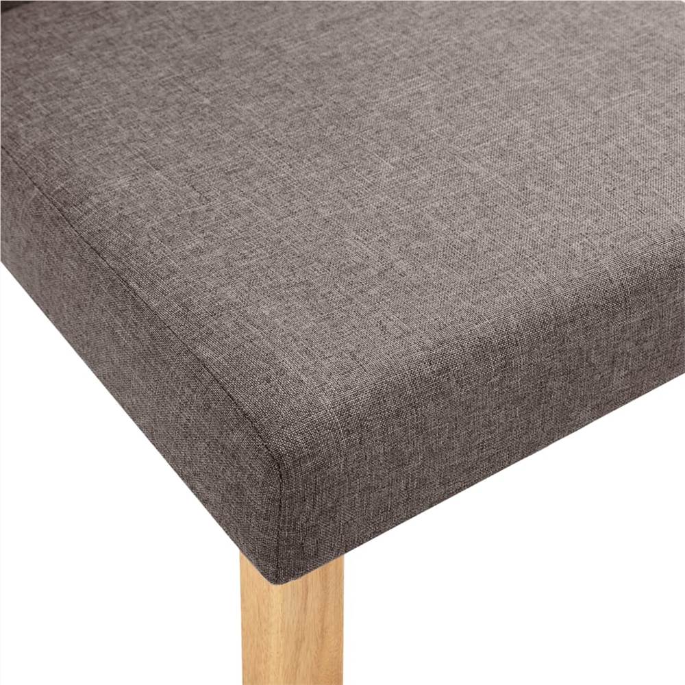 Dining Chairs 4 pcs Taupe Fabric