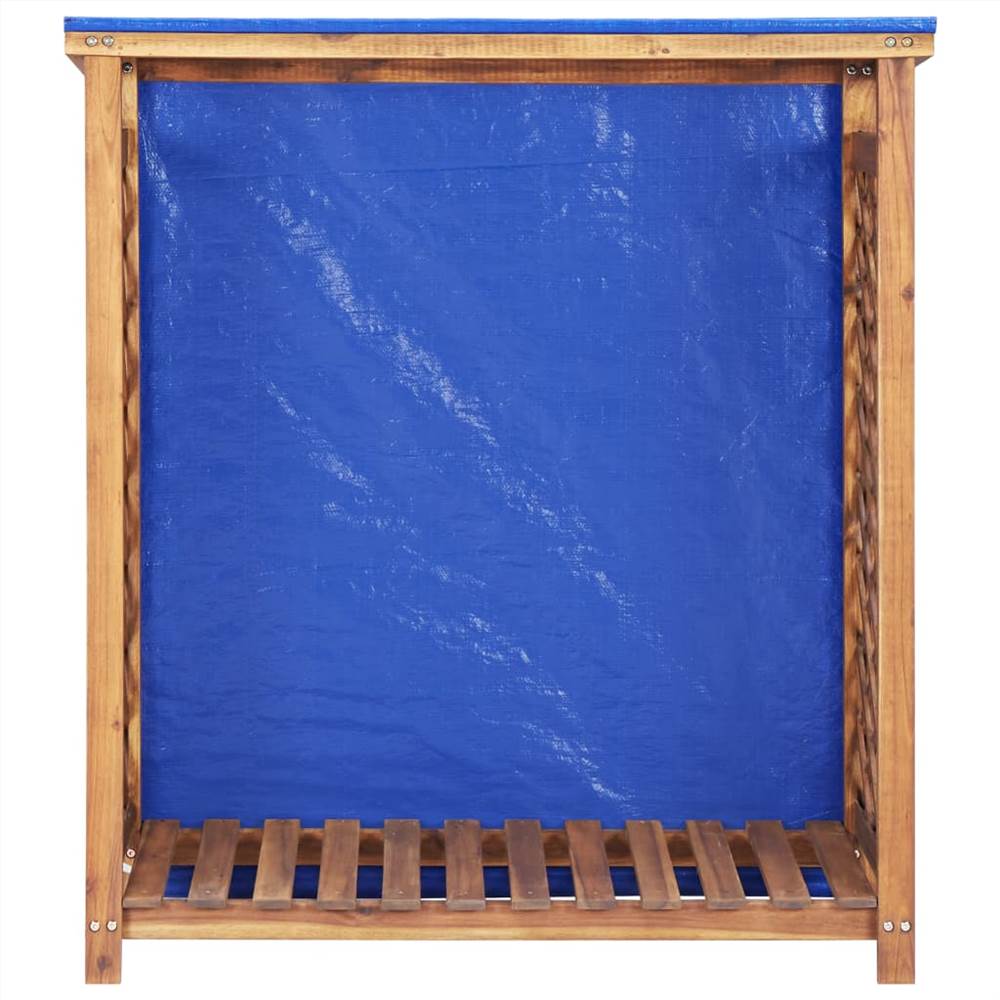 Firewood Storage Shed 105x38x118 cm Solid Acacia Wood