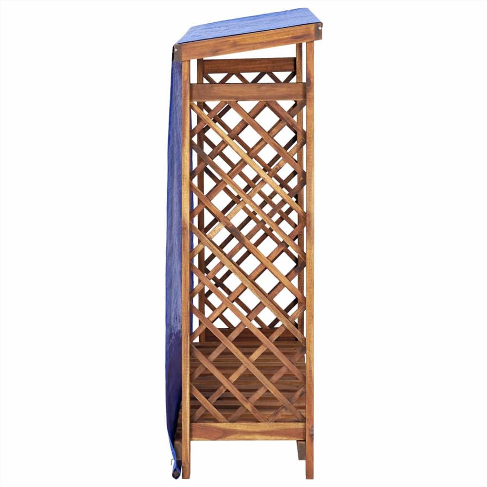 Firewood Storage Shed 105x38x118 cm Solid Acacia Wood