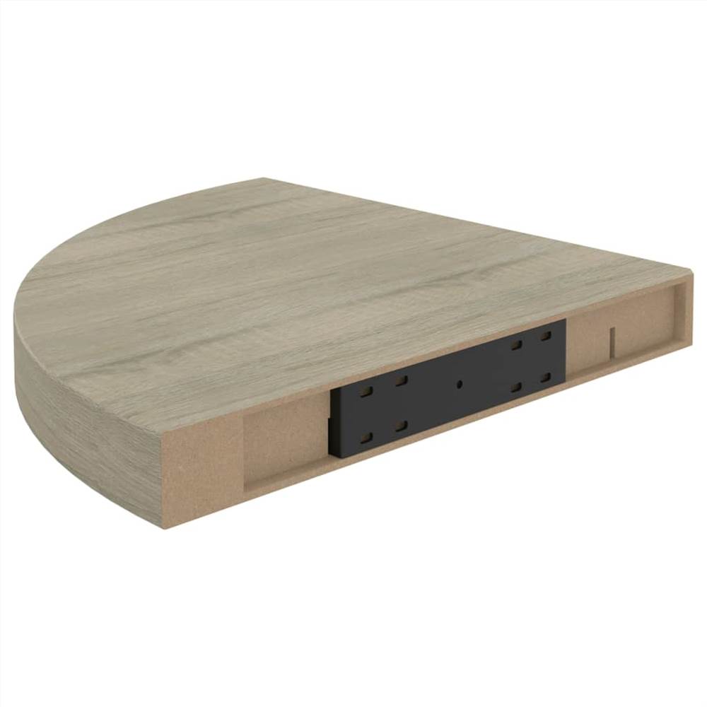 Floating Corner Shelves 4 pcs Oak 35x35x3.8 cm MDF