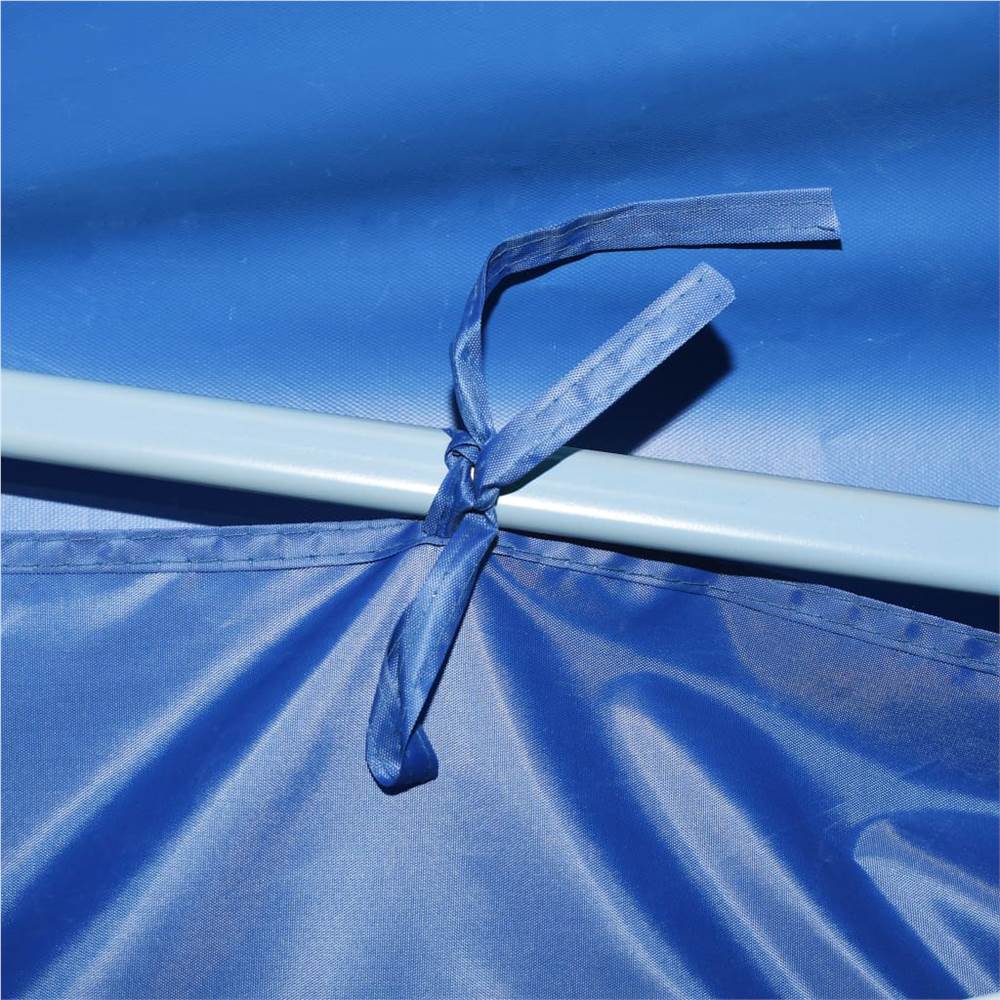 Folding Pop-up Party Tent with 5 Sidewalls 3x9 m Blue