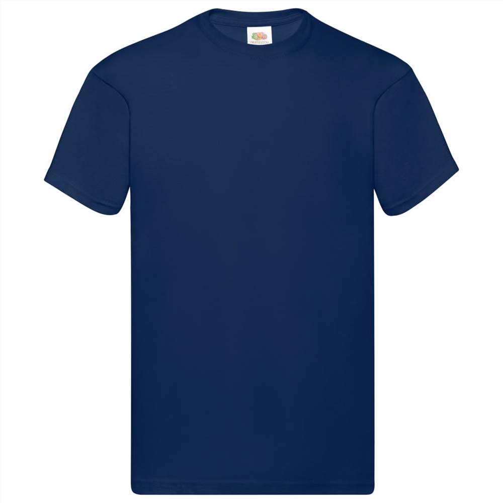 Fruit of the Loom Original T-shirts 5 pcs Navy 5XL Cotton