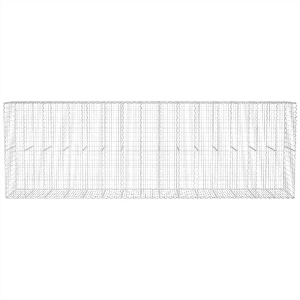 Gabion Wall with Cover Galvanised Steel 600x50x200 cm