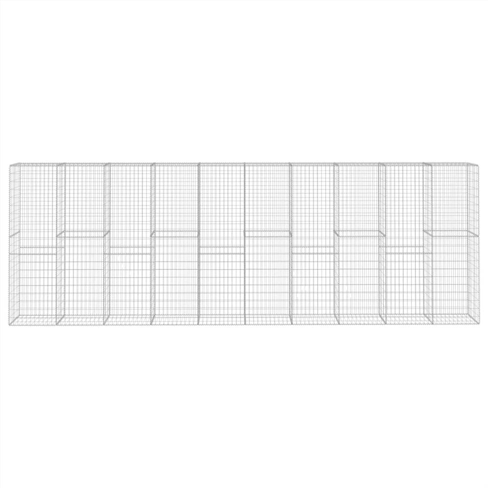Gabion Wall with Cover Galvanised Steel 600x50x200 cm