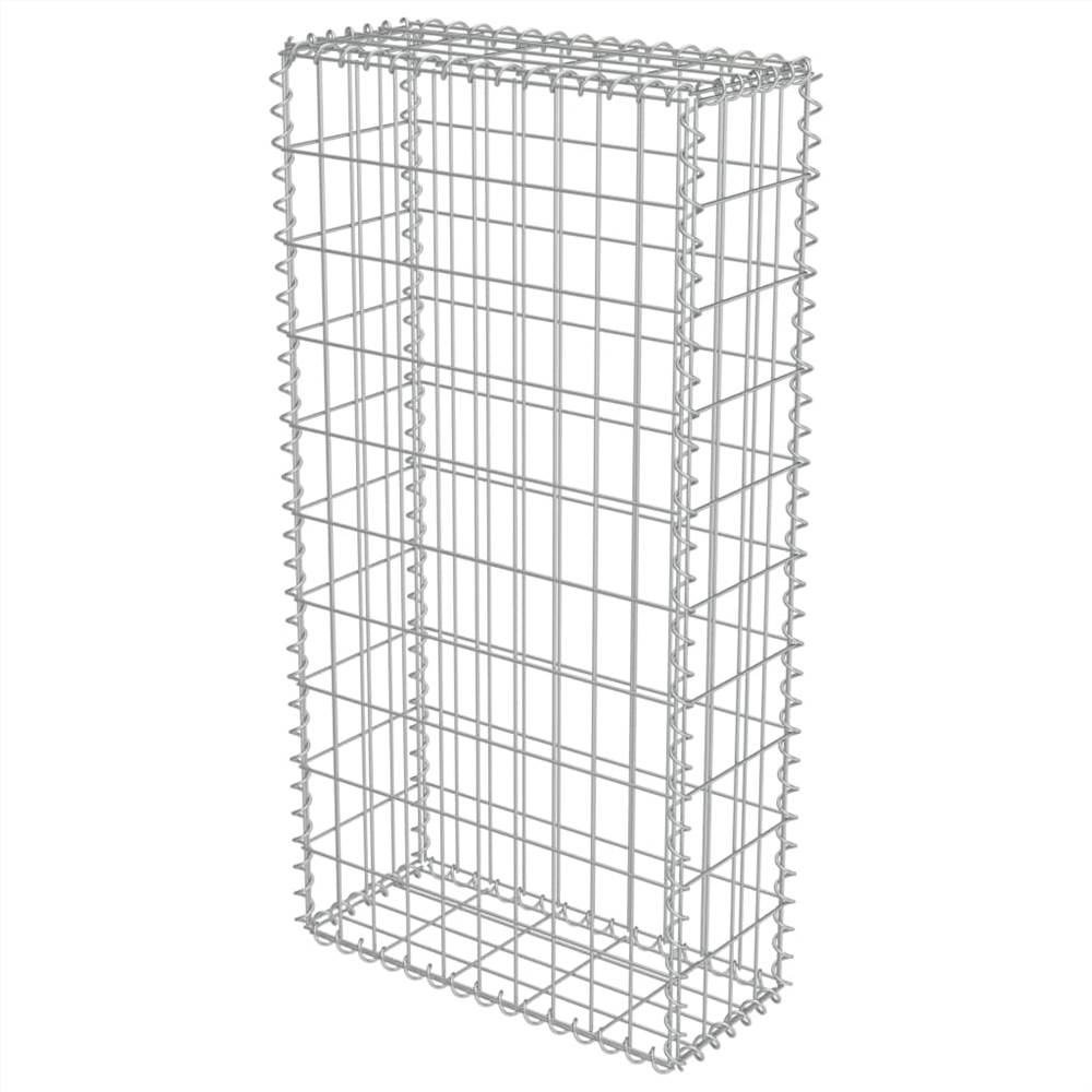 Gabion Wall with Covers Galvanised Steel 50x20x100 cm