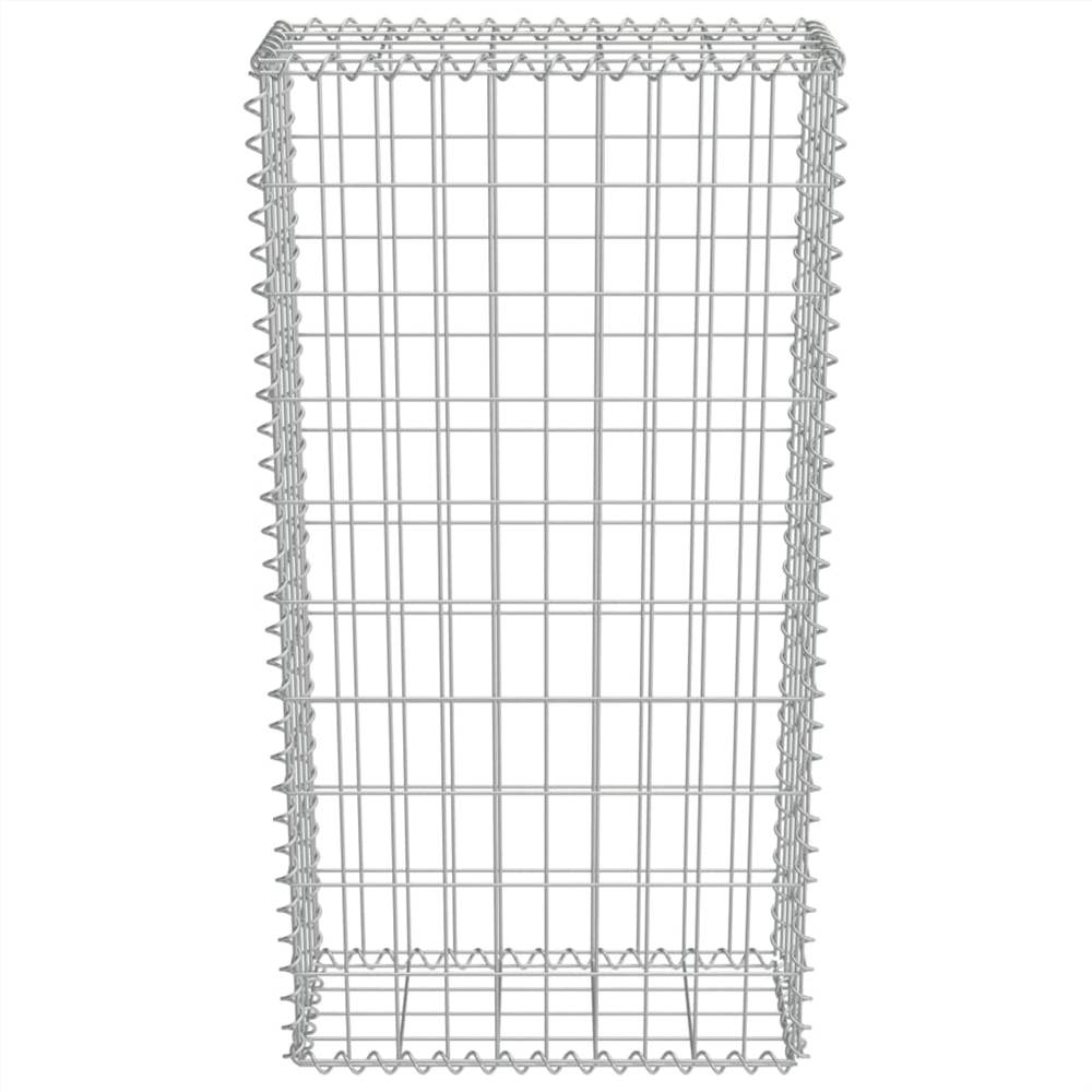 Gabion Wall with Covers Galvanised Steel 50x20x100 cm