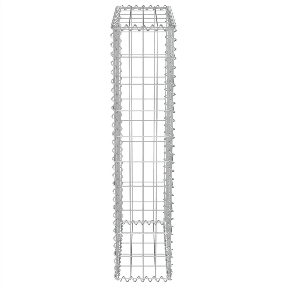 Gabion Wall with Covers Galvanised Steel 50x20x100 cm