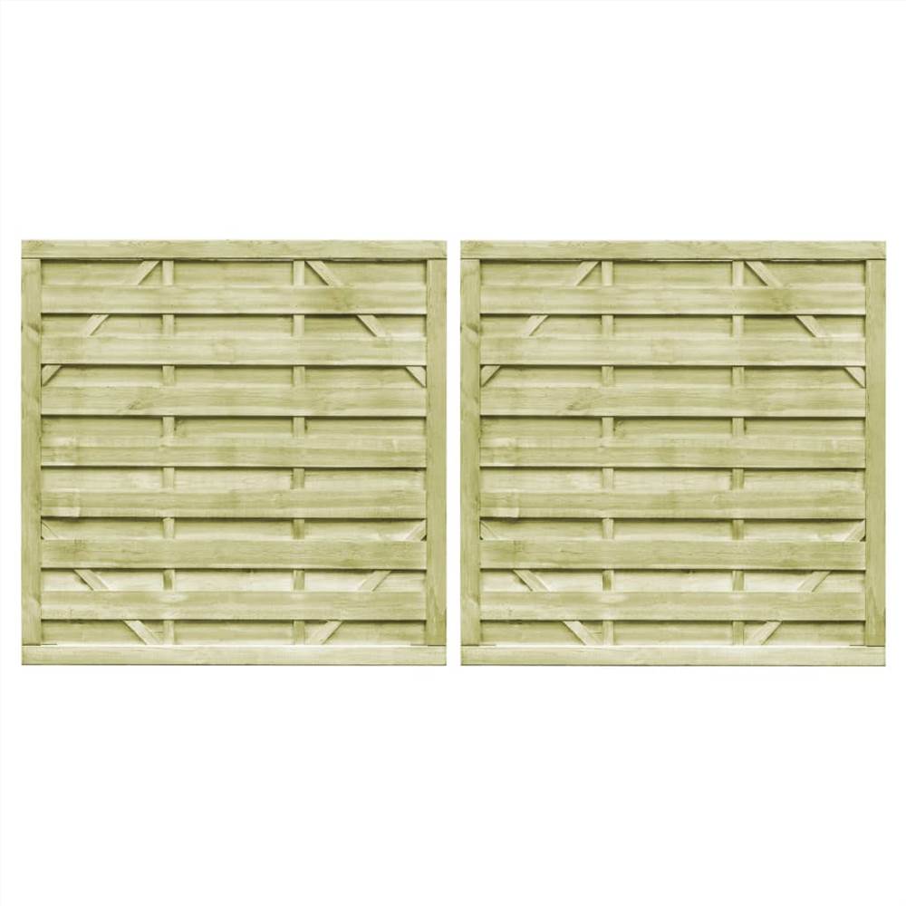 Garden Gates 2 pcs Impregnated Pinewood 150x150 cm Green