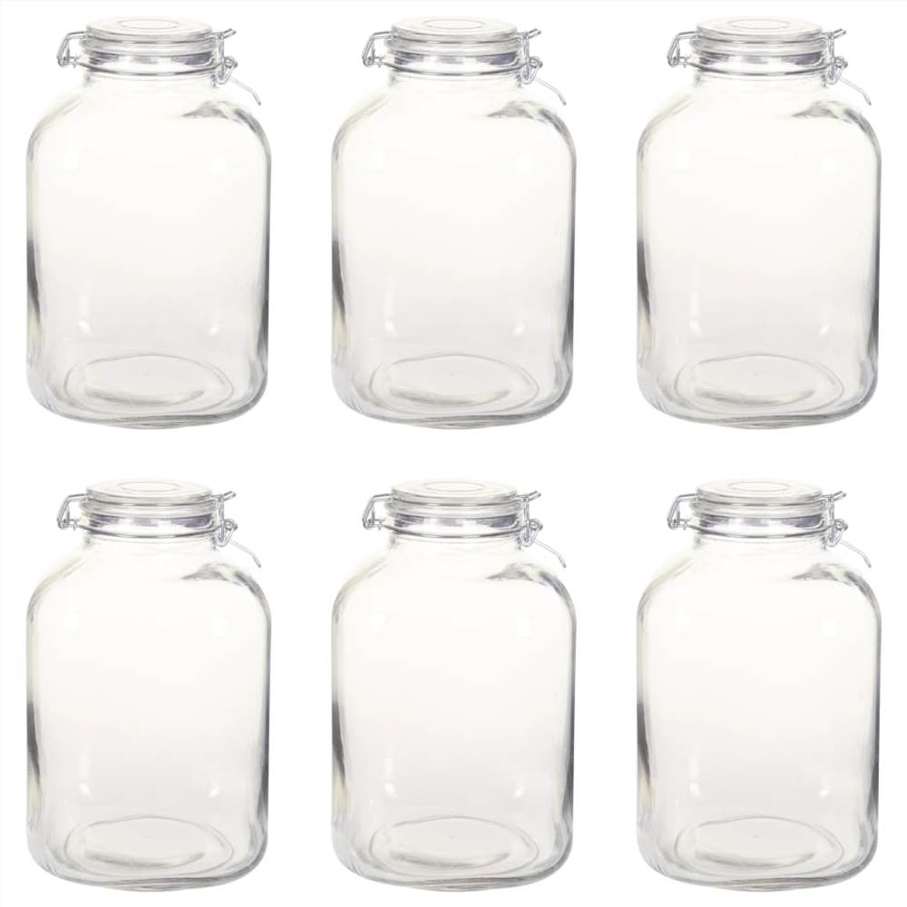 Glass Jam Jars with Lock 6 pcs 5 L