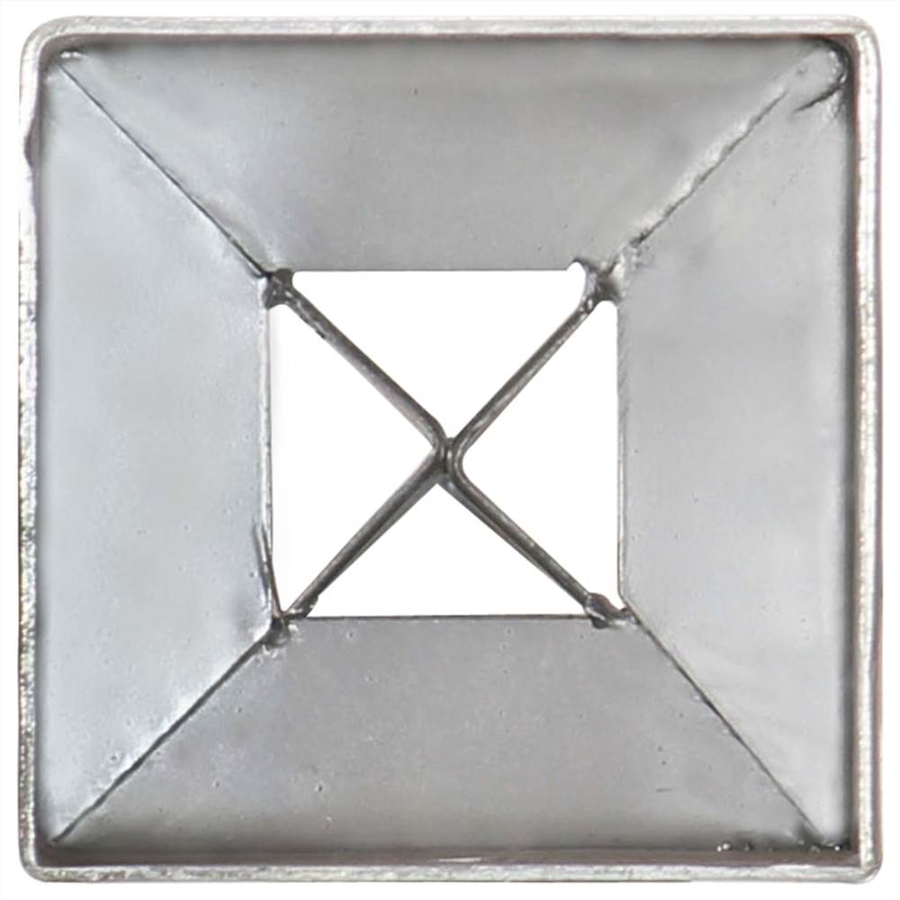 Ground Spikes 12 pcs Silver 7x7x90 cm Galvanised Steel