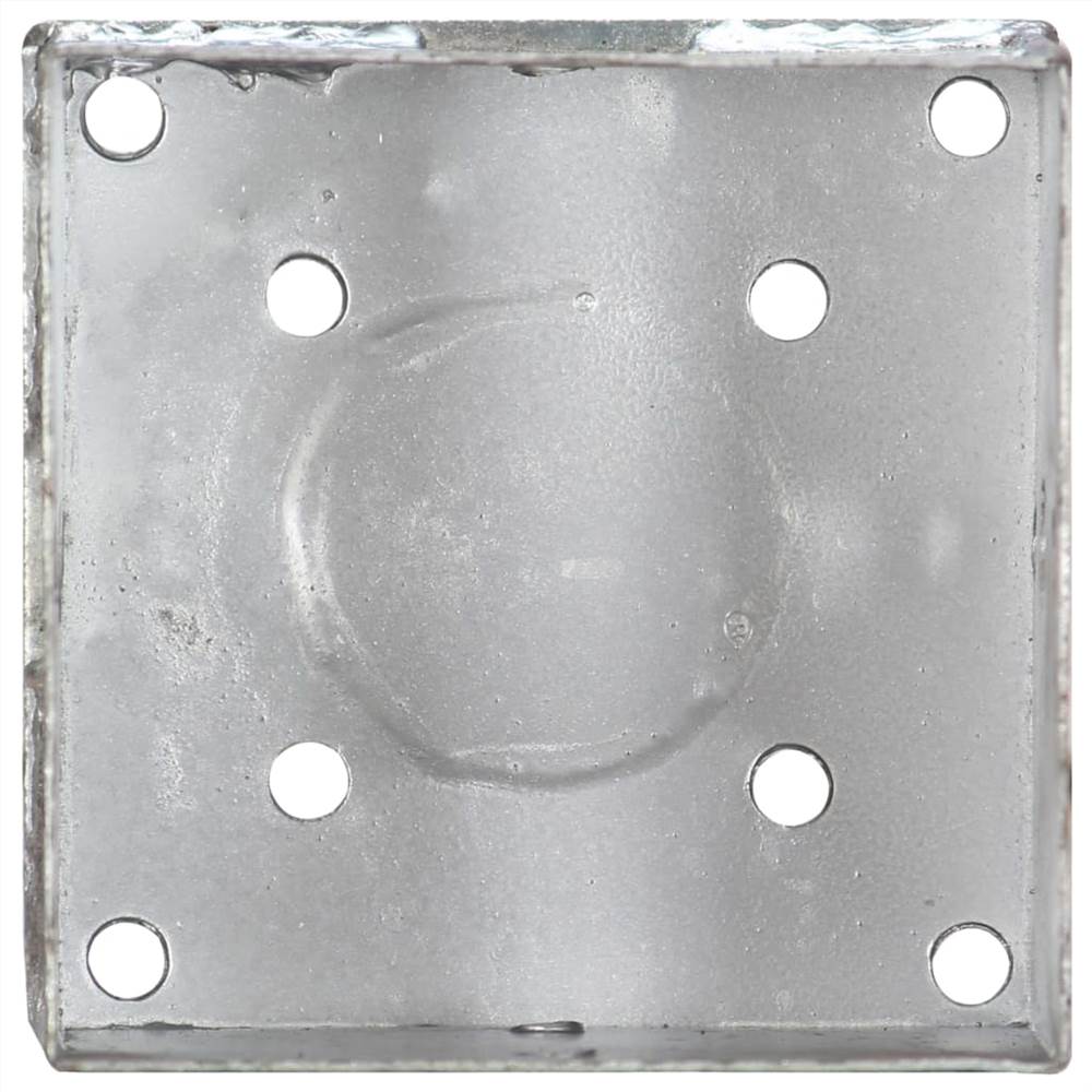 Ground Spikes 2 pcs Silver 14x14x58 cm Galvanised Steel