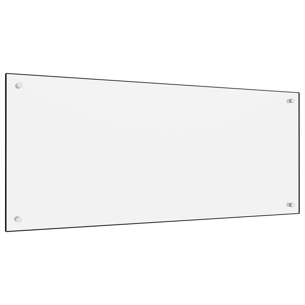 Kitchen Backsplash White 120x50 cm Tempered Glass