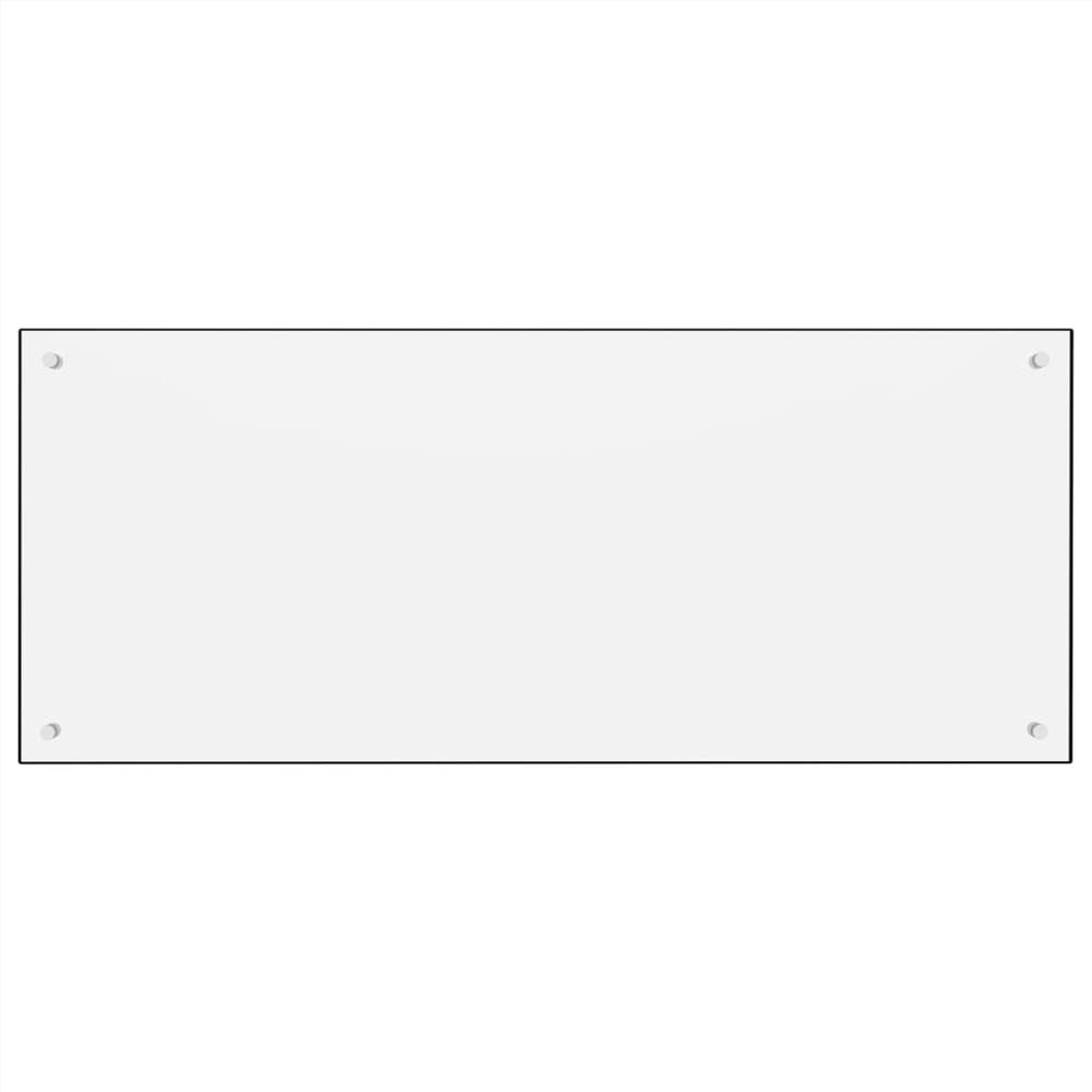 Kitchen Backsplash White 120x50 cm Tempered Glass