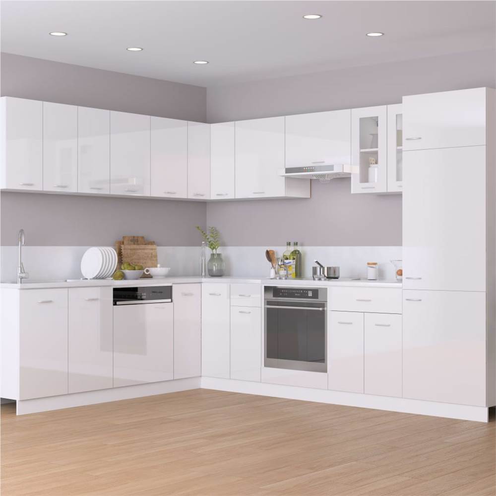 Kitchen Cabinet High Gloss White 60x31x60 cm Chipboard