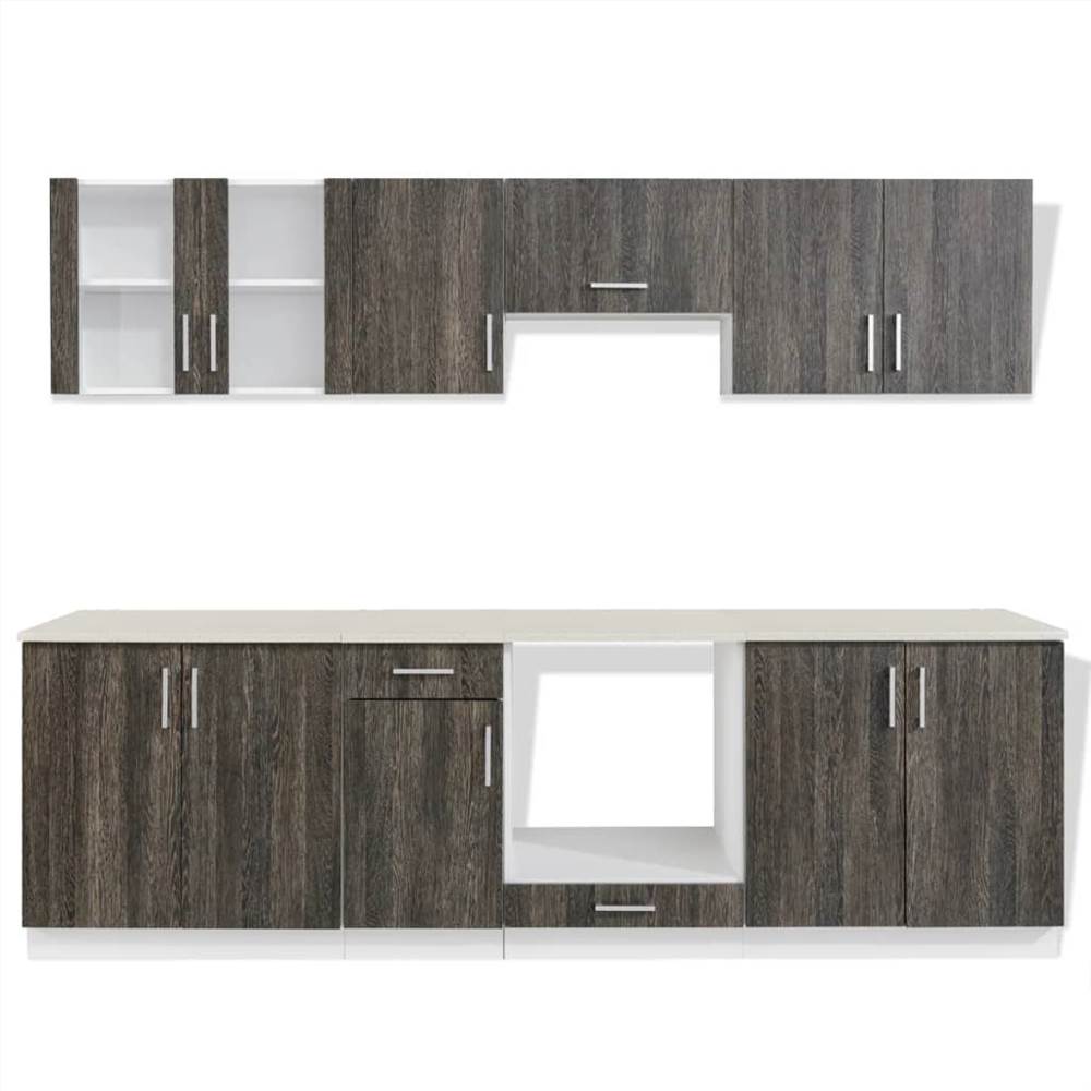 Kitchen Cabinet Unit 8 Pieces Wenge Look