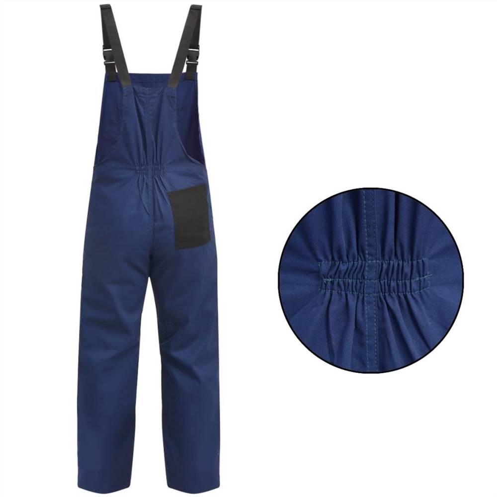 Mens Bib Overalls Size L Blue