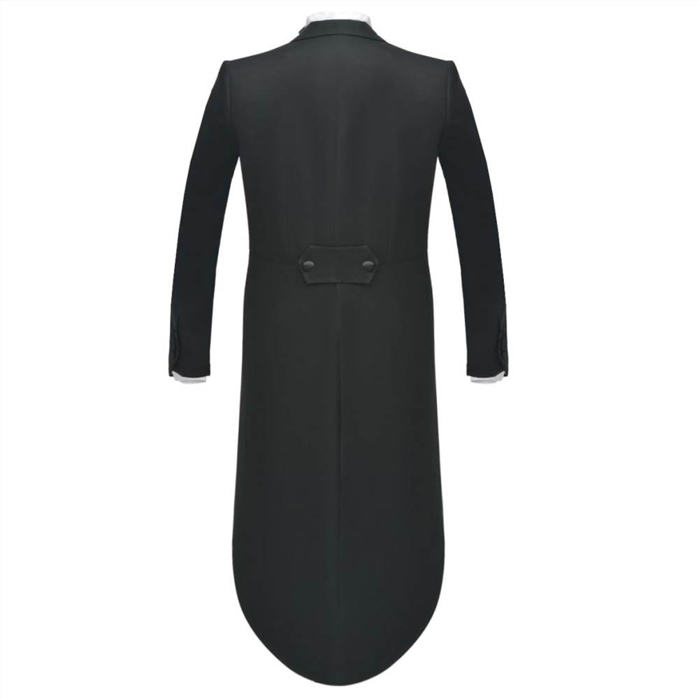 Men’s Two Piece White Tie Dress Suit Black Size 48